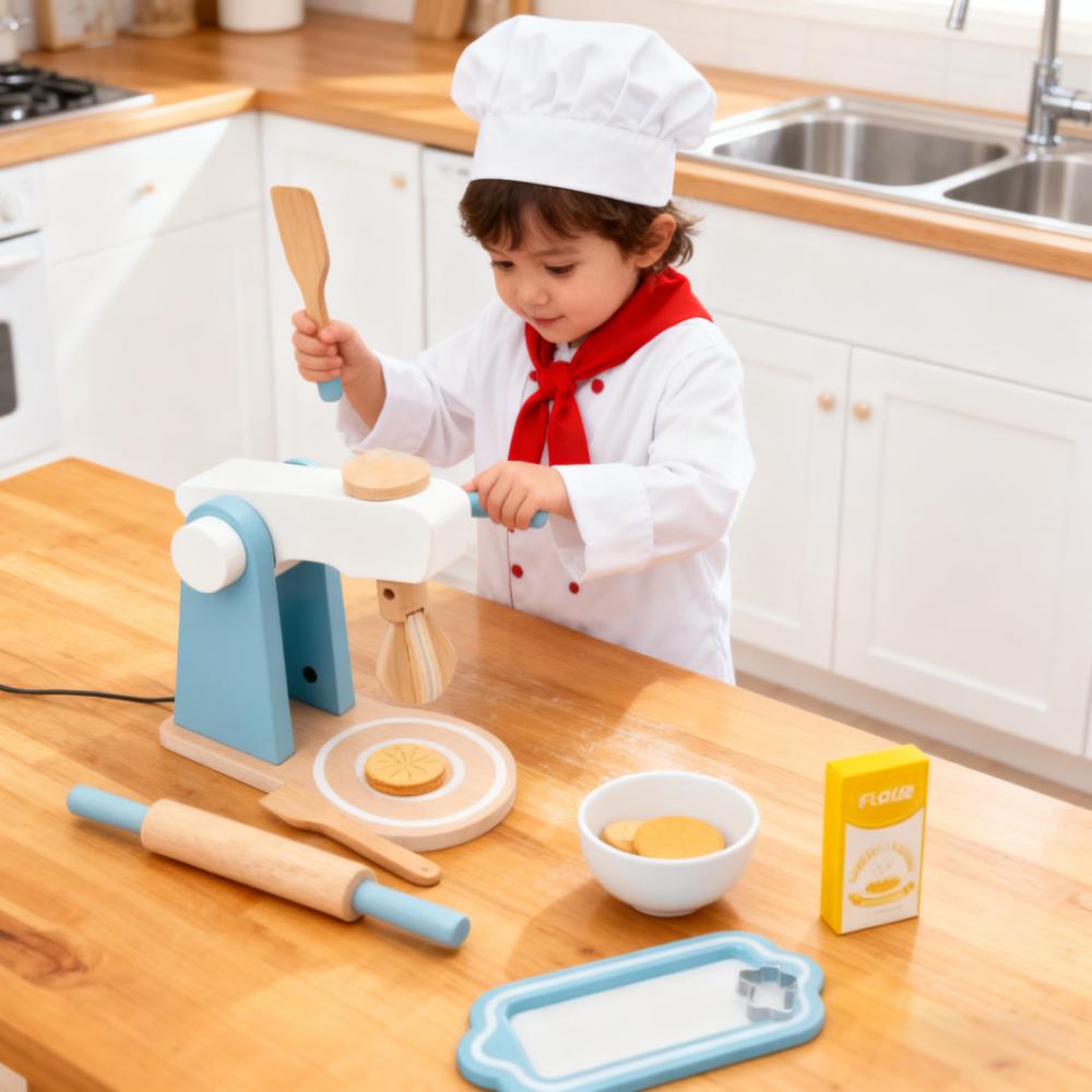 Juego de cocina de madera para - Kitchen Kids Baking Set reseña y precio