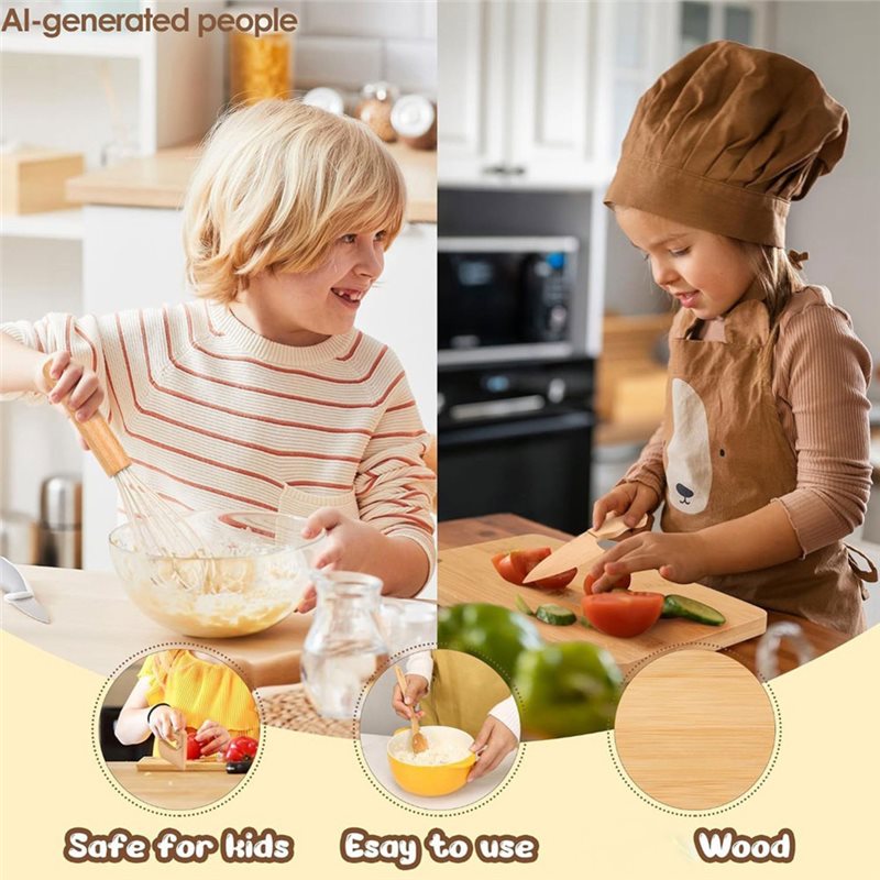 Juego de cuchillos de madera p - Kitchen Kids Baking Set reseña y precio